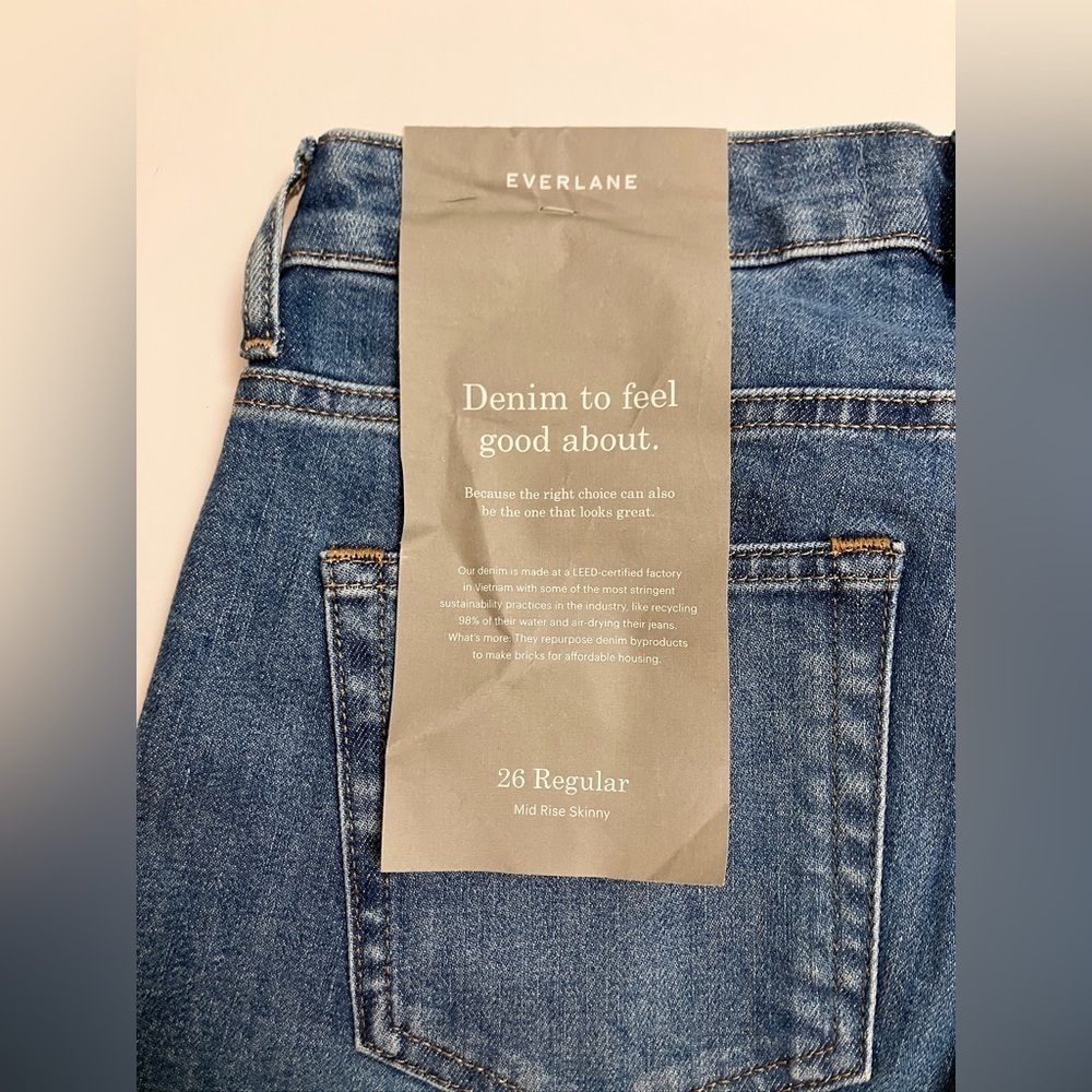NWT EVERLANE “mid rise skinny” - Picture 5 of 5